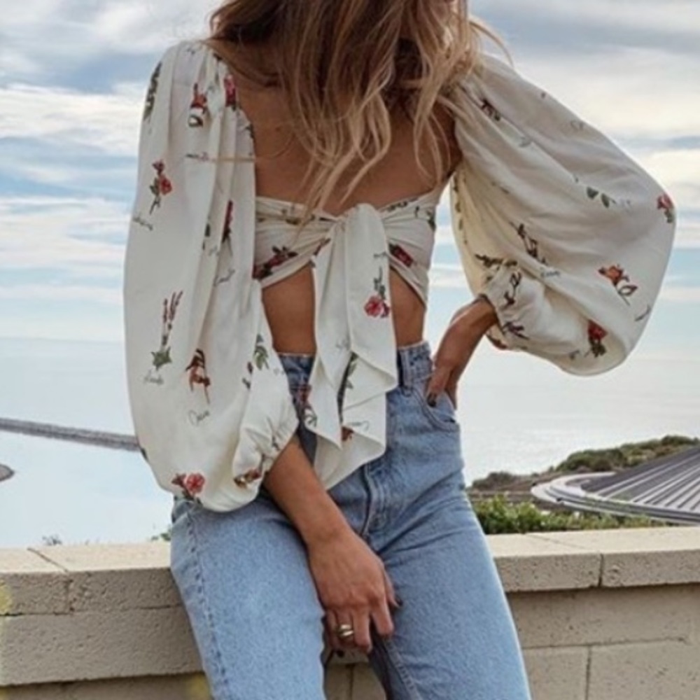 Verge Girl tie front blouse